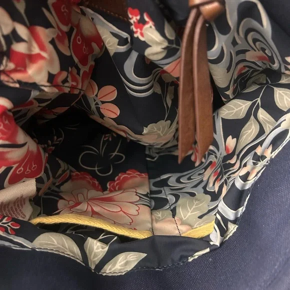 Lucky Brand canvas and straw bucket bag - Picture 11 of 12